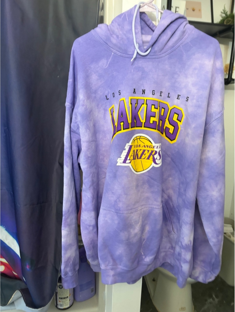 Officially Licensed Los Angeles Lakers Purple Tie-Dye Hoodie Size 4